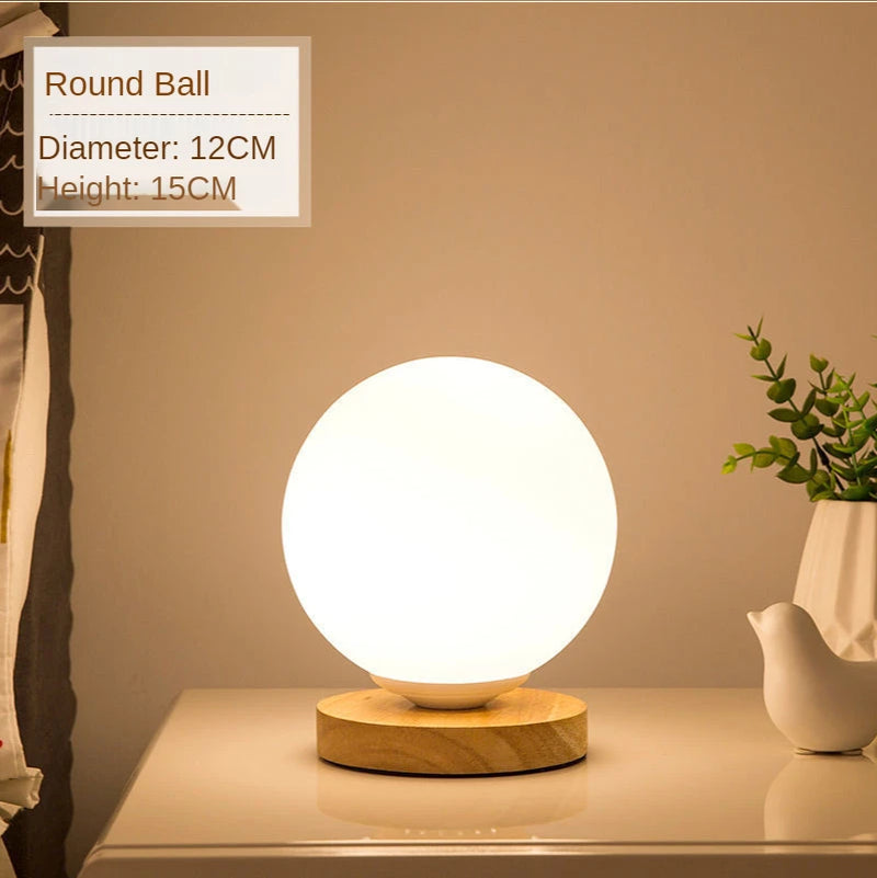 Modern Glass LED Table Lamps for Bedroom & Living Room - Stylish Indoor Lighting Decoration