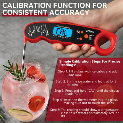 1PC Meat Thermometer Digital | Instant Read Meat Thermometer | Waterproof Food Thermometer with Backlight for Grill and Cooking, Deep Fry, BBQ, Turkey, Candy, Liquids for Man Woman