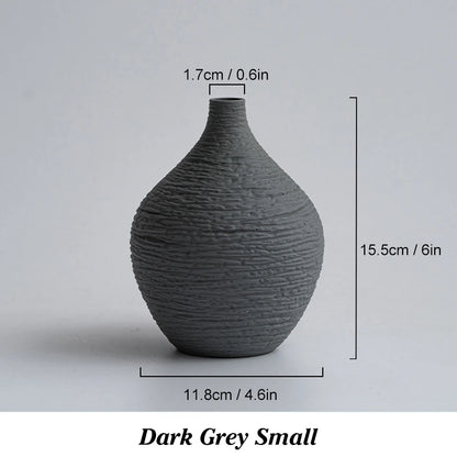 Nordic Luxury Narrow Mouth Ceramic Vase - Elegant Home Decor for Living Room & Office, Perfect Gift Idea
