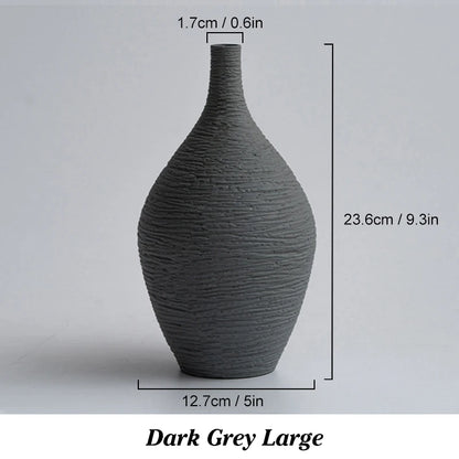 Nordic Luxury Narrow Mouth Ceramic Vase - Elegant Home Decor for Living Room & Office, Perfect Gift Idea