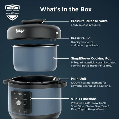 Ninja Hyperheat 6.5-Qt Pressure Cooker with Simpliserve Pot​ - PC201