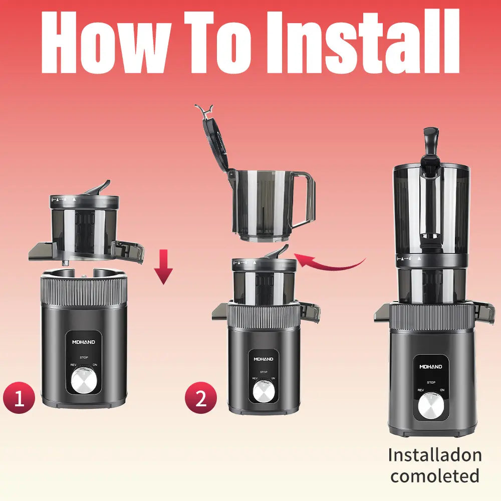 Masticating Juicer 200W, Slow Cold Press Juicer with 112Mm Large Feed Chute, 60 RPM, Reverse Function, Stainless Steel Housing