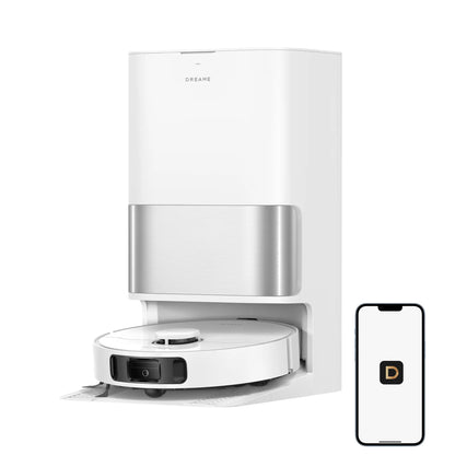 DREAME D30 Ultra Robot Vacuum and Mop, 25,000Pa Powerful Suction, All-In-One Base Station with 100 Days Auto-Empty, Mopextend Tech for Edge Cleaning, Smart Obstacle Avoidance, White