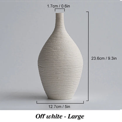 Nordic Luxury Narrow Mouth Ceramic Vase - Elegant Home Decor for Living Room & Office, Perfect Gift Idea