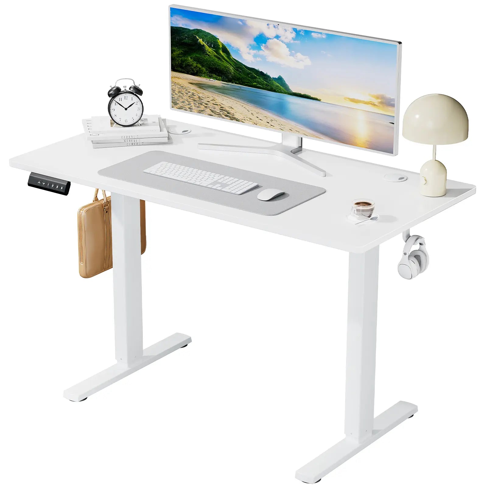 Electric Standing Desk with Memory Preset, Ergonomic Height Adjustable Table with T-Shaped Metal Bracket Modern Workstations