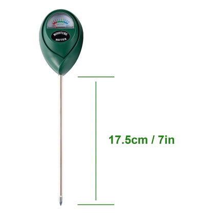 Soil Moisture Meter, Hygrometer Sensor for Plant Care, Indoor Outdoor Potted Plants, Gardening & Lawn, No Battery Required (Green)