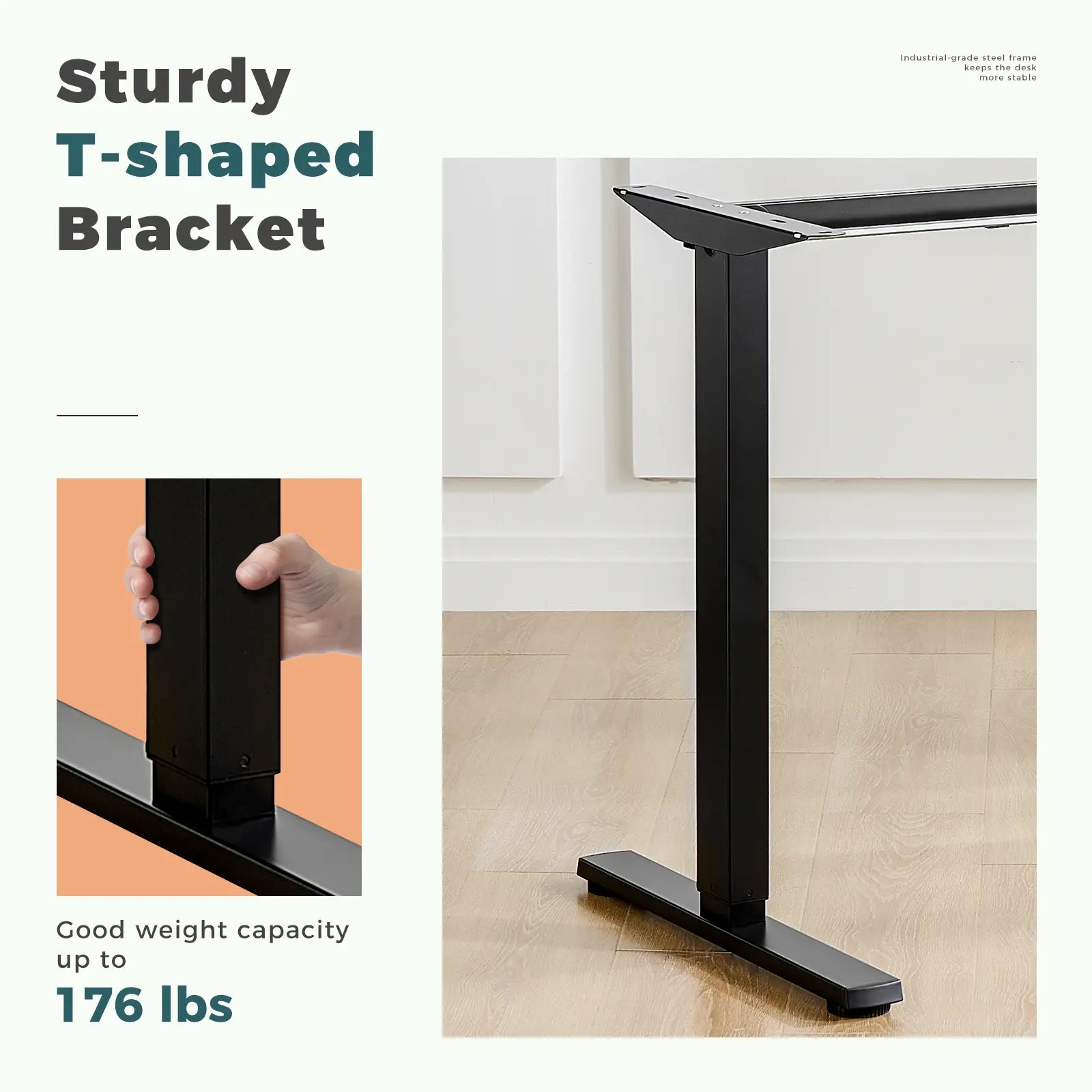Electric Standing Desk with Memory Preset, Ergonomic Height Adjustable Table with T-Shaped Metal Bracket Modern Workstations