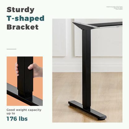 Electric Standing Desk with Memory Preset, Ergonomic Height Adjustable Table with T-Shaped Metal Bracket Modern Workstations