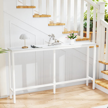 Console Table with Outlet, Sofa Table with Charging Station