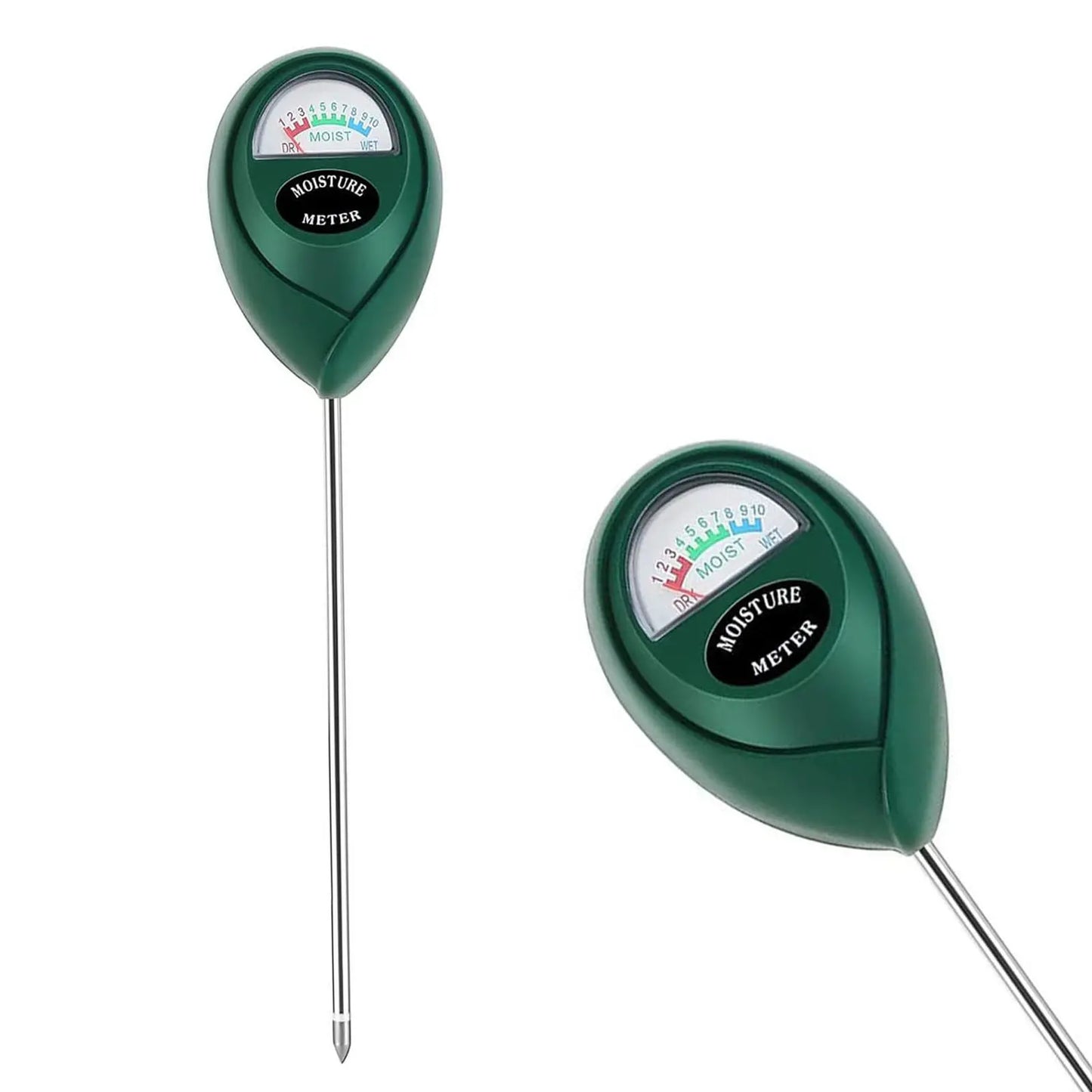 Soil Moisture Meter, Hygrometer Sensor for Plant Care, Indoor Outdoor Potted Plants, Gardening & Lawn, No Battery Required (Green)