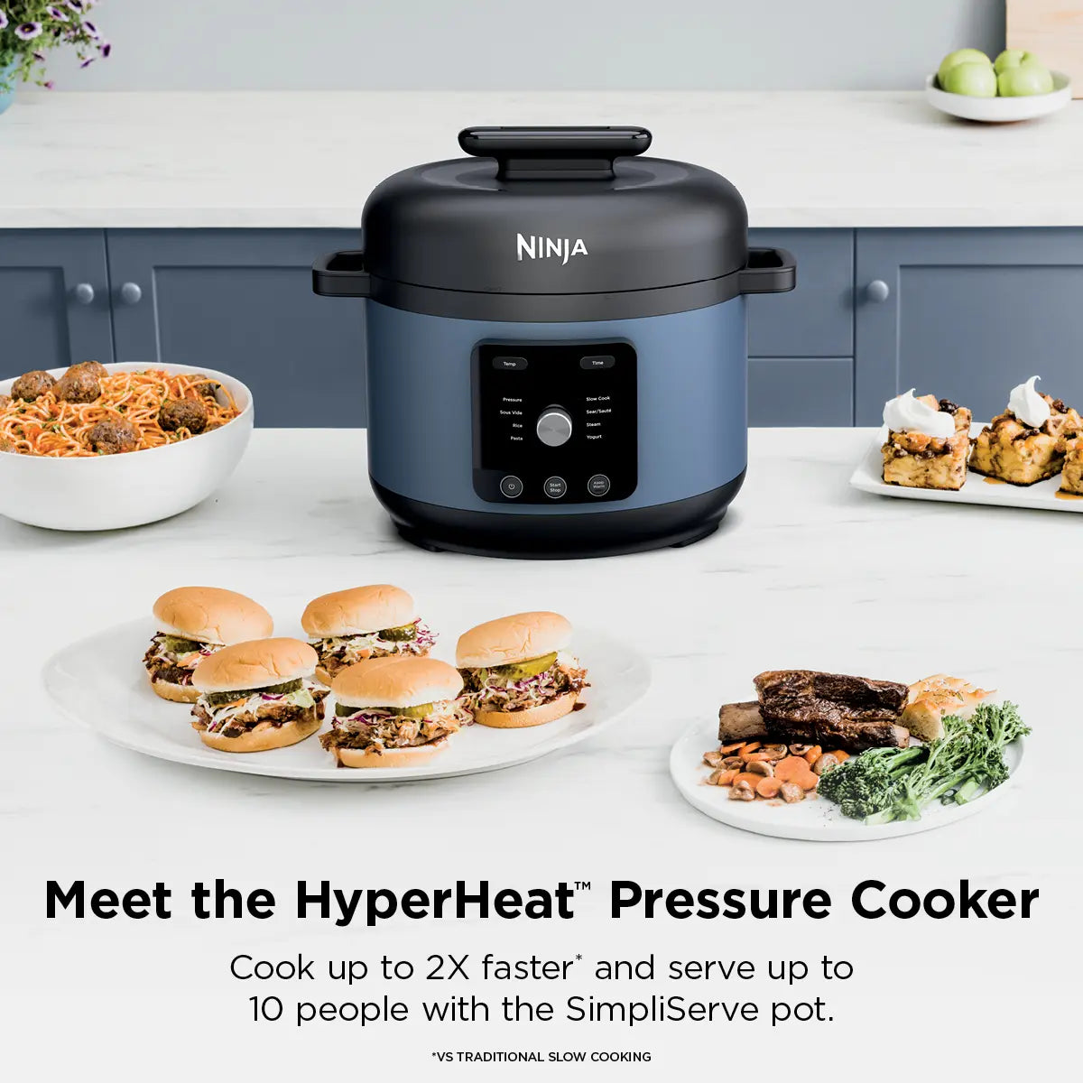 Ninja Hyperheat 6.5-Qt Pressure Cooker with Simpliserve Pot​ - PC201
