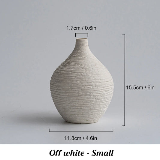 Nordic Luxury Narrow Mouth Ceramic Vase - Elegant Home Decor for Living Room & Office, Perfect Gift Idea