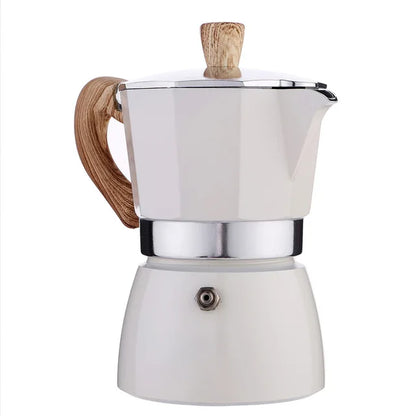 Durable Aluminum Moka Coffee Maker - Espresso Percolator Pot in Multiple Sizes (50ml to 600ml)
